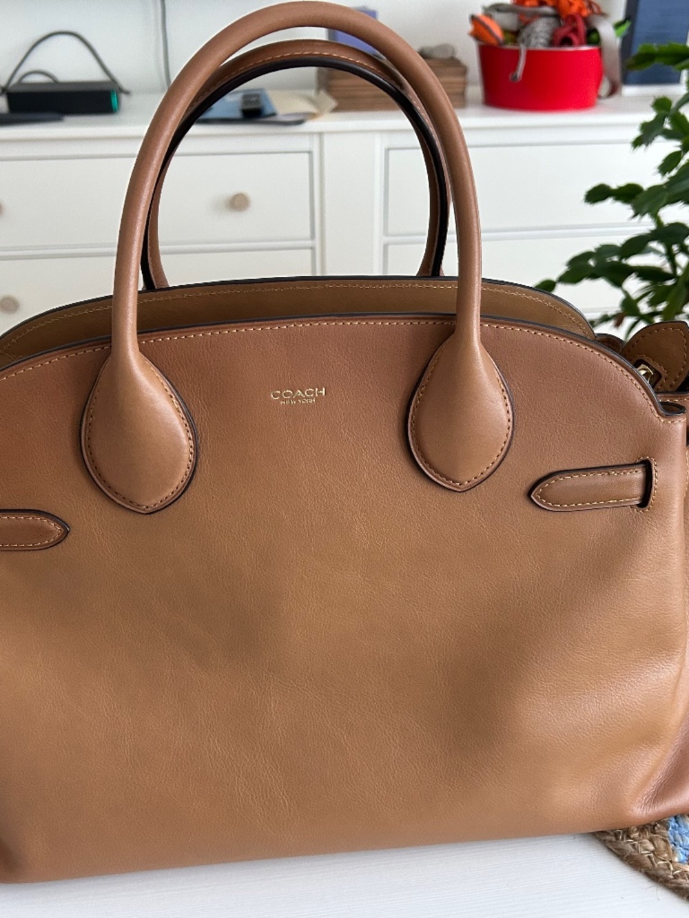 Coach Soft Empire 40 Carryall Leather Tote - Picture 14 of 16